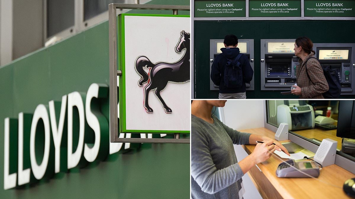 Bank Lloyds nie pozwolił mi wypłacić 600 funtów w oddziale i nalegał, abym skorzystał z bankomatu na zewnątrz