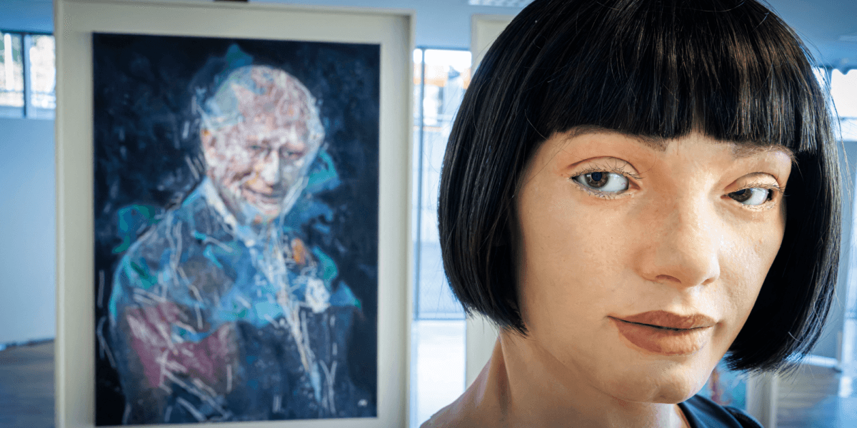 Robot Ai Da twierdzi, że nie zamierza „zastąpić ludzkich artystów”.