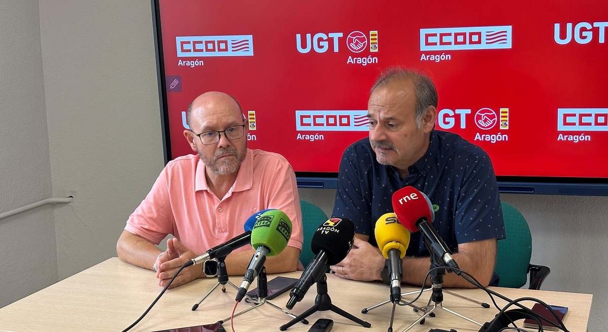 A redução da jornada de trabalho e a renovação do convênio coletivo de trabalho serão o foco da linha de ação da UGT e da CCOO em Aragão.