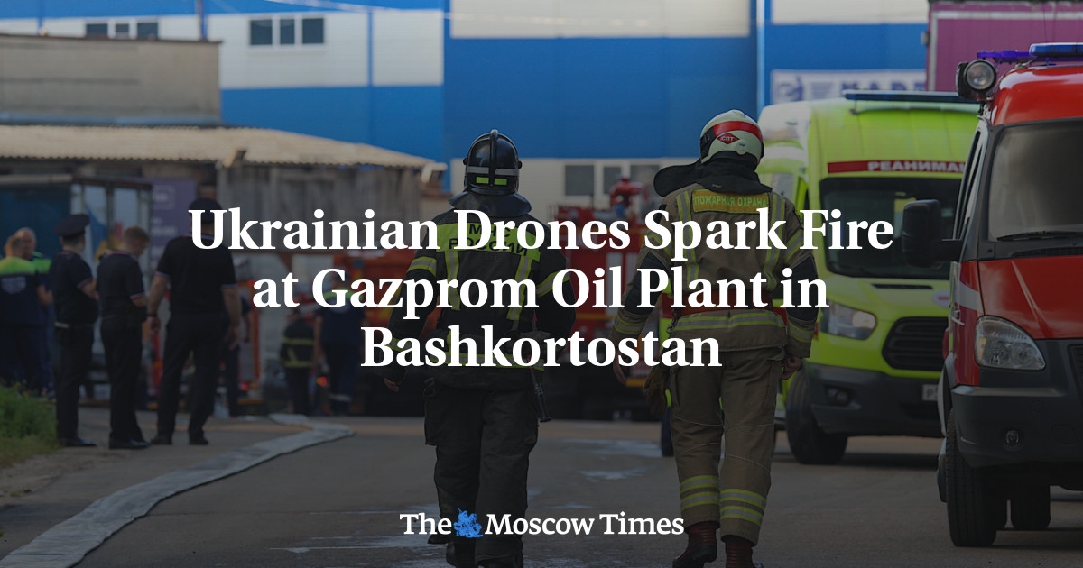 Droni ucraini provocano un incendio nello stabilimento petrolifero della Gazprom in Bashkortostan