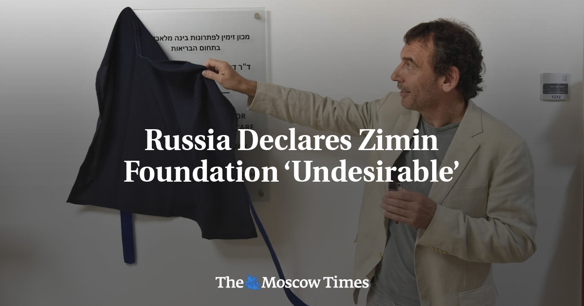 Rússia declara Fundação Zimin "indesejável"