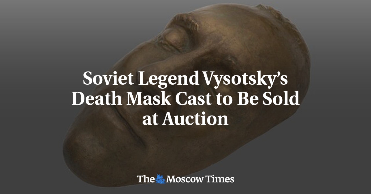 Het afgietsel van het dodenmasker van de Sovjetlegende Vysotsky wordt geveild