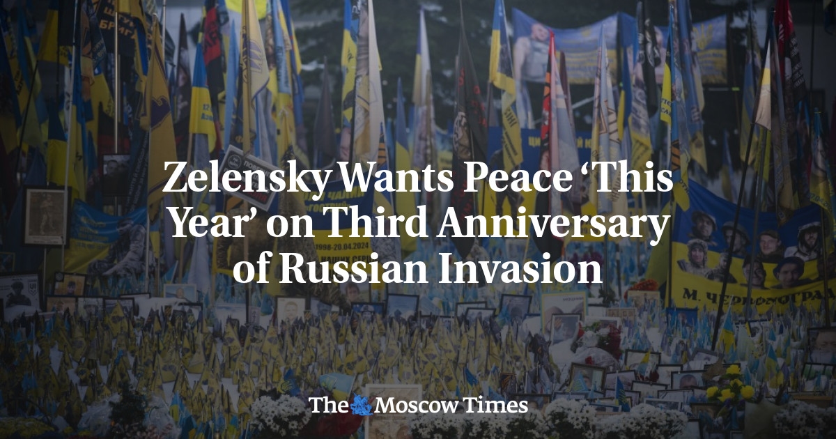 Zelensky veut la paix « cette année » à l'occasion du troisième anniversaire de l'invasion russe