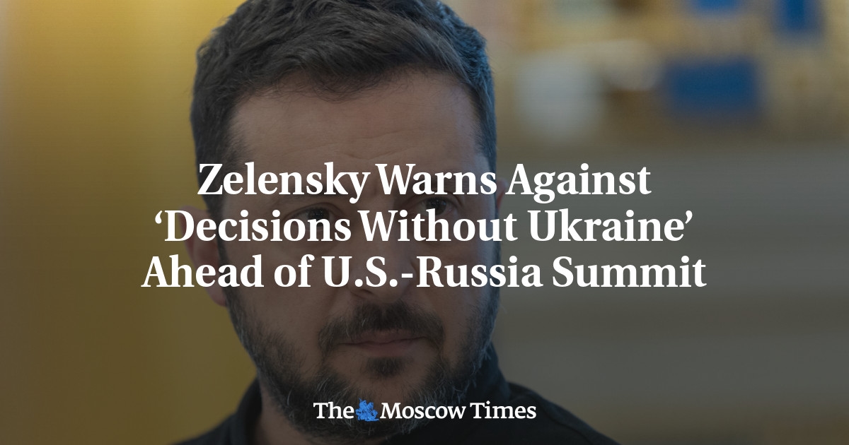 Selenskyj warnt vor dem US-Russland-Gipfel vor „Entscheidungen ohne die Ukraine“