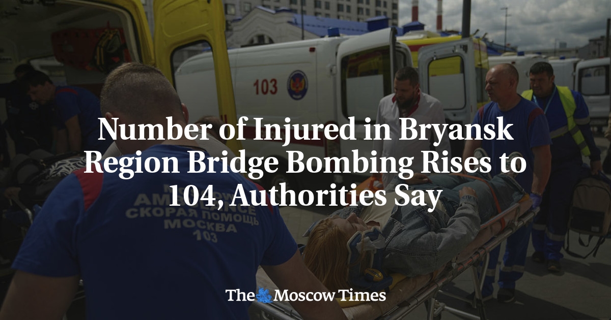 El número de heridos en el atentado contra un puente en la región de Bryansk asciende a 104, según las autoridades.