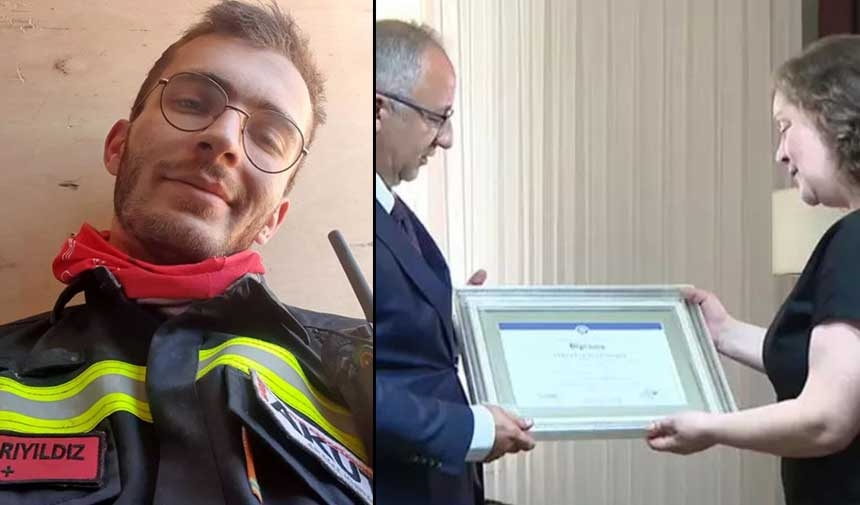 En acı diploma teslimi