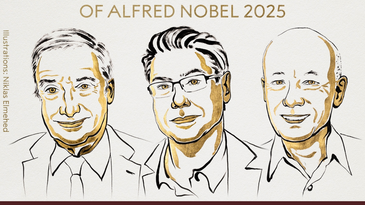 Nobelprijs voor Economie 2025: Joel Mokyr, Philippe Aghion en Peter Howitt winnen voor hun theorie over innovatie en economische groei.