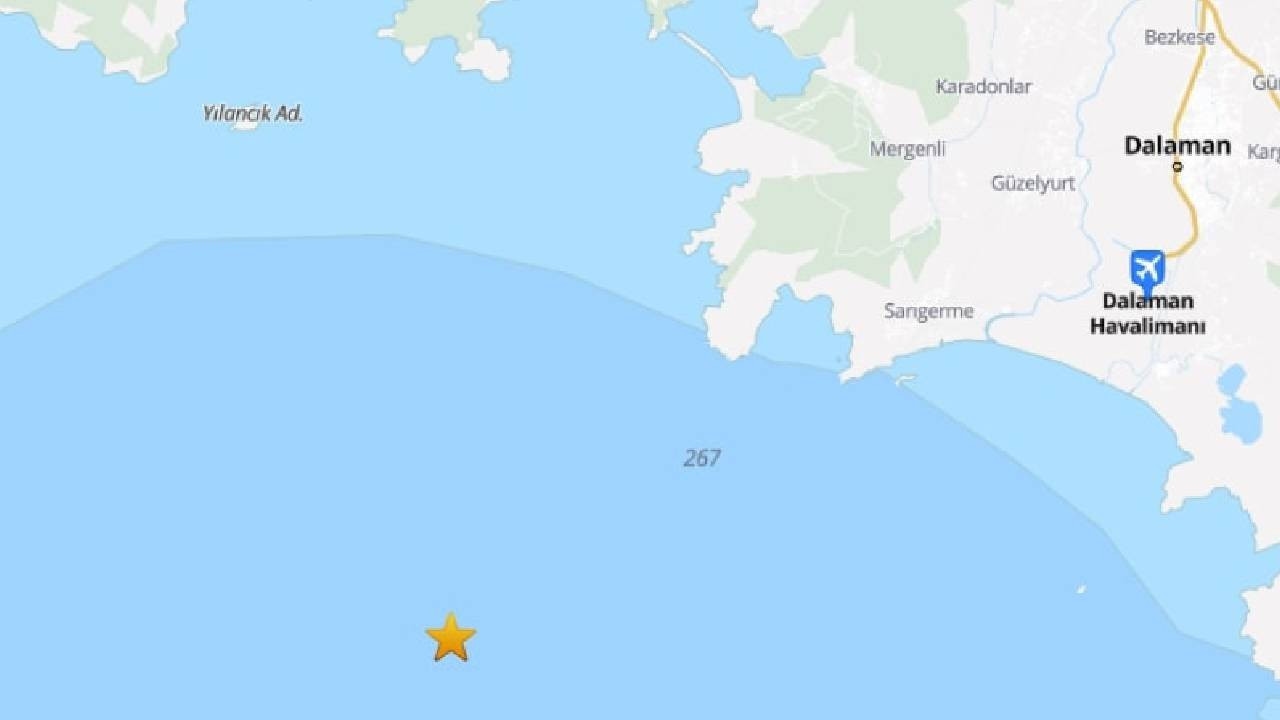 Earthquake off the coast of Muğla in the Mediterranean